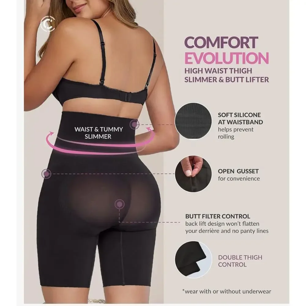 Brand New Curveez Women's Size XL Comfort Evolution Hi- Waist Thigh Slimmer